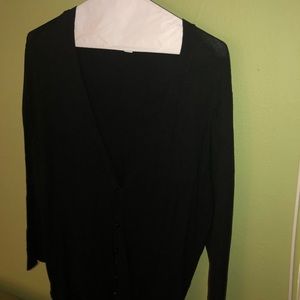 Cardigans - size large one black one peach